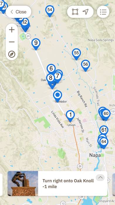 Napa Valley Tour App screenshot