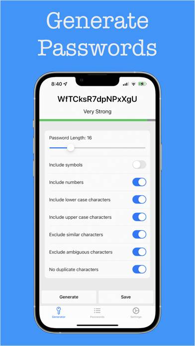 Strong Password Generator Schermata dell'app #1