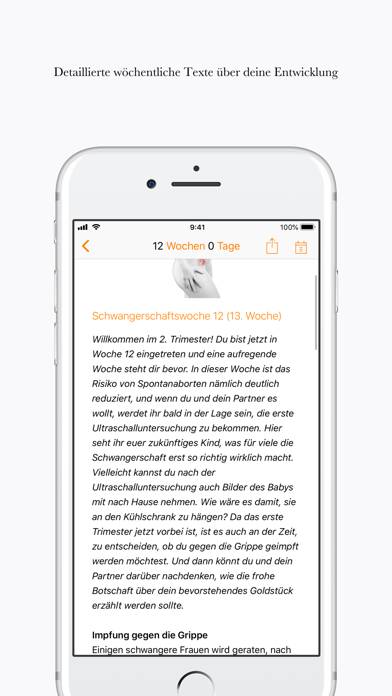 Schwanger App-Screenshot