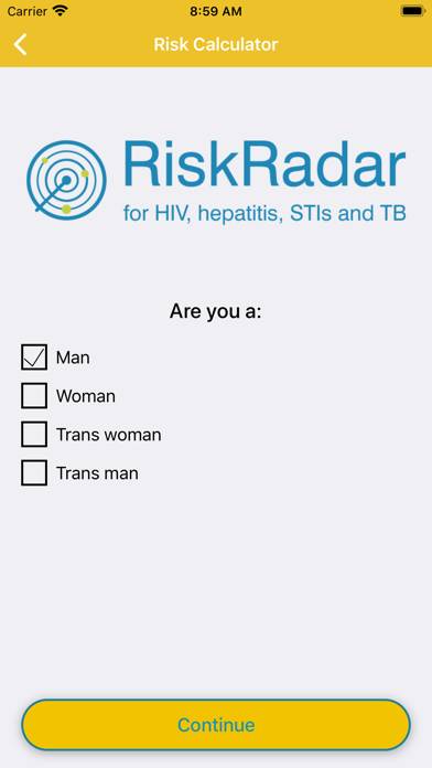 RiskRadar Capture d'écran de l'application