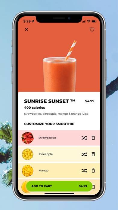 Tropical Smoothie Cafe App screenshot