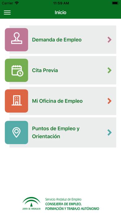 Servicio Andaluz de Empleo Captura de pantalla de la aplicación #2