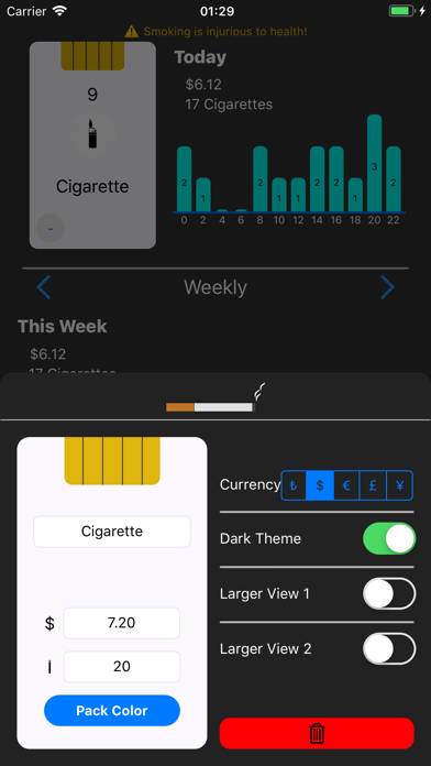 Cigarette Count Schermata dell'app #2
