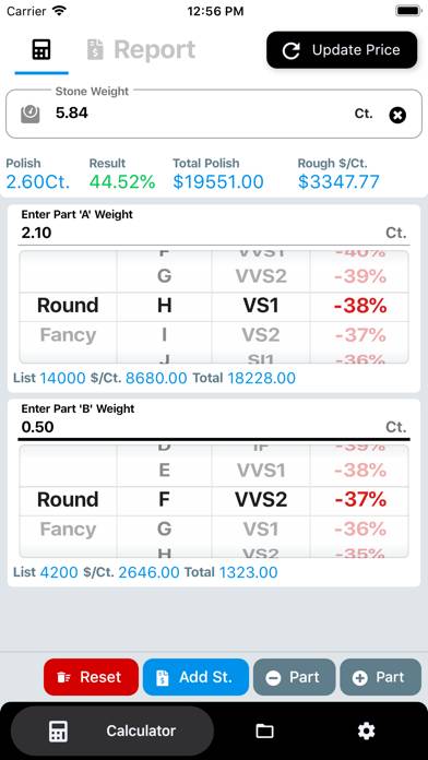RDC - Rough Diamond Calculator screenshot