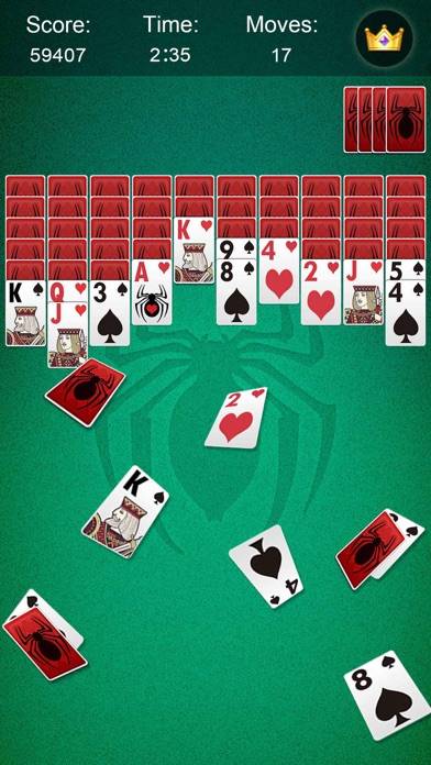 Spider Solitaire・ captura de pantalla del juego