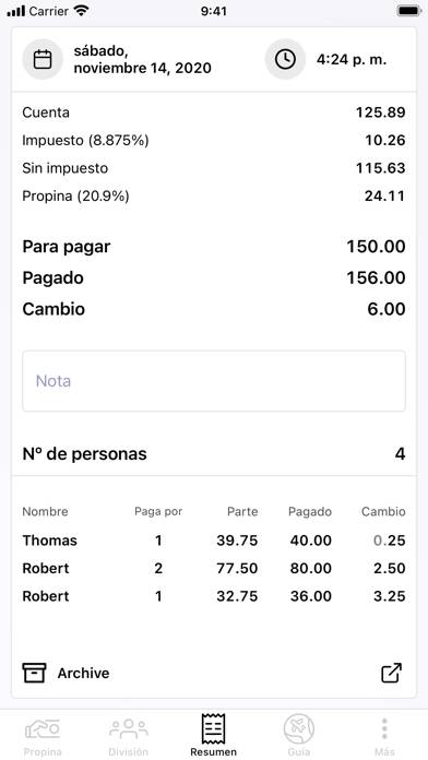 Ultimate Tip Calculator Captura de pantalla de la aplicación