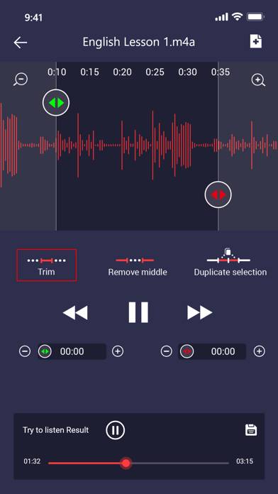 Voice recorder & editor Pro Captura de pantalla de la aplicación #2