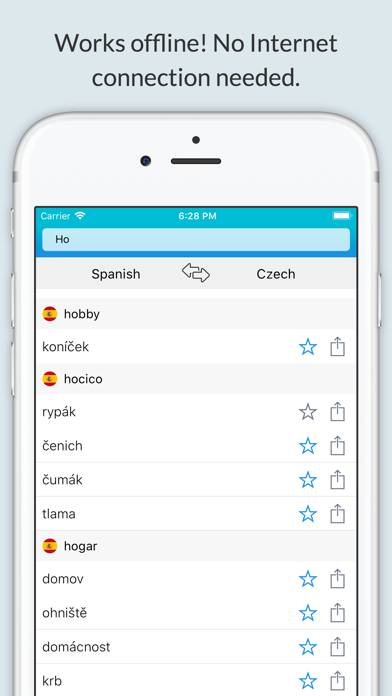 Spanish Czech Dictionary plus Captura de pantalla de la aplicación #1
