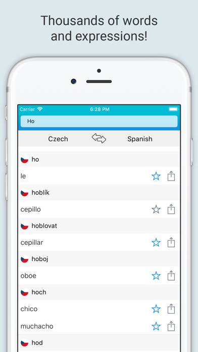 Spanish Czech Dictionary plus App screenshot #2