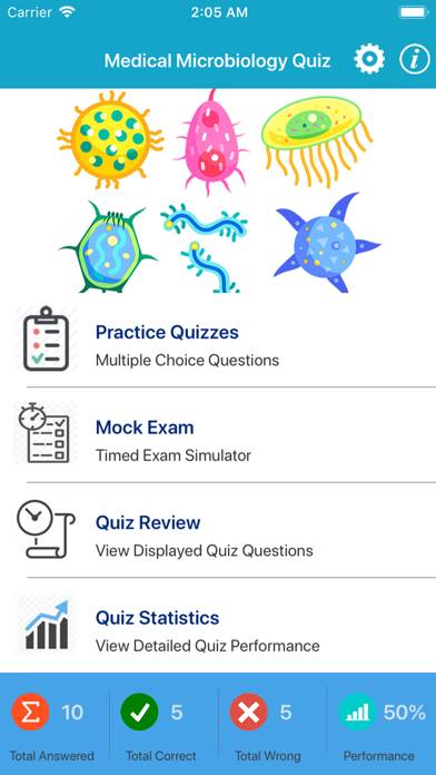 Medical Microbiology Quiz Captura de pantalla de la aplicación #1