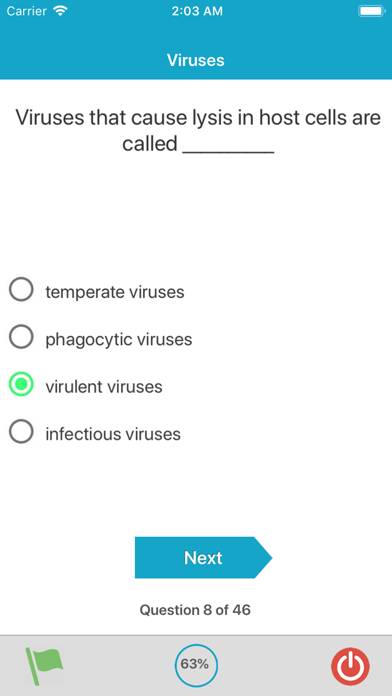 Medical Microbiology Quiz Captura de pantalla de la aplicación #3