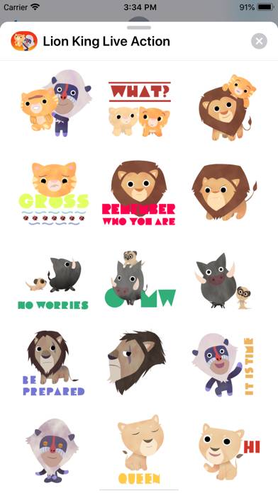 The Lion King Stickers Captura de pantalla de la aplicación #1