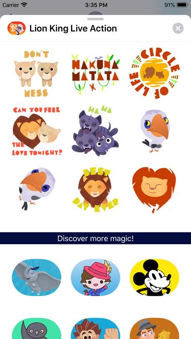 The Lion King Stickers Captura de pantalla de la aplicación #2
