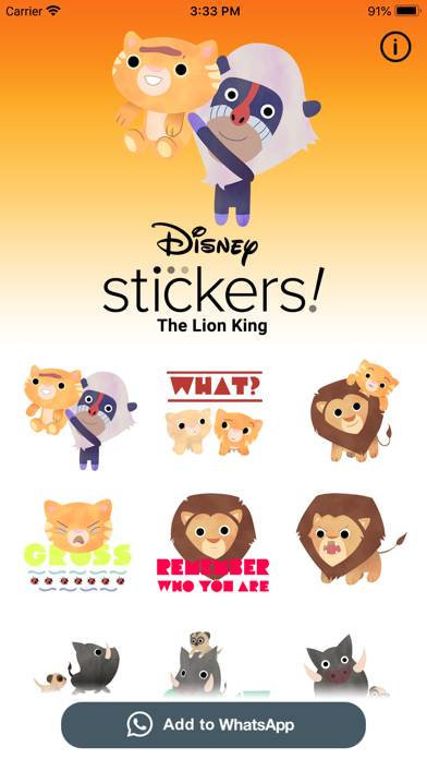 The Lion King Stickers Captura de pantalla de la aplicación #5