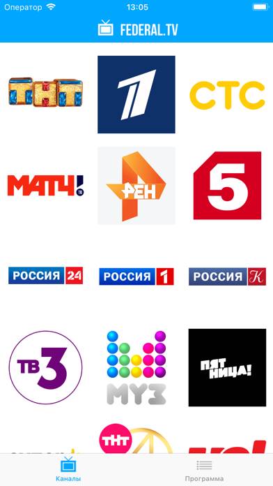ФЕДЕРАЛ.ТВ – ТВ онлайн. 12 plus Скриншот приложения #1