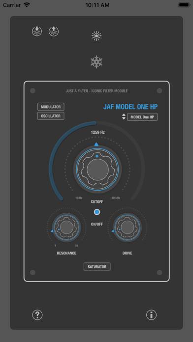 JAF Model One Schermata dell'app