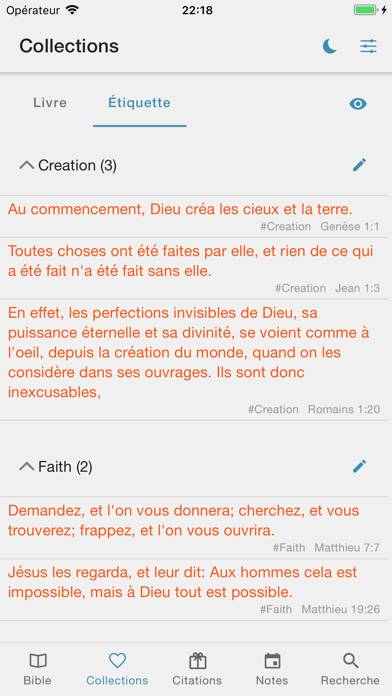 Sainte Bible facile à lire Capture d'écran de l'application