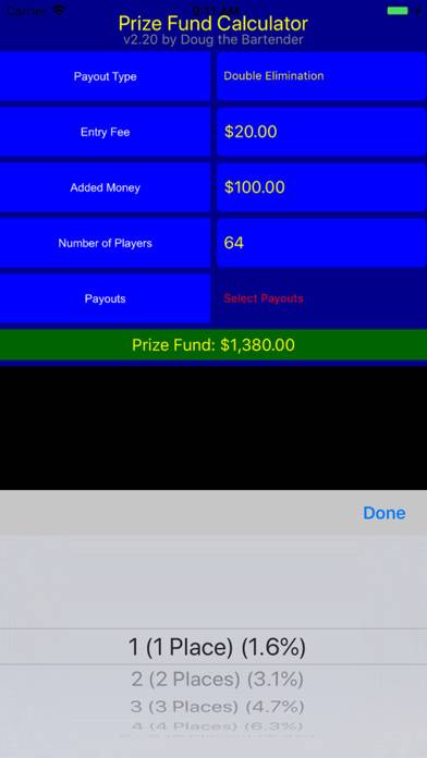 Prize Fund Calculator App screenshot #3