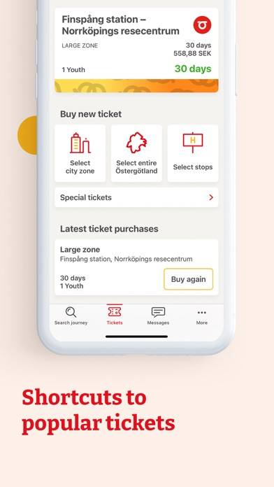 Östgötatrafiken App skärmdump