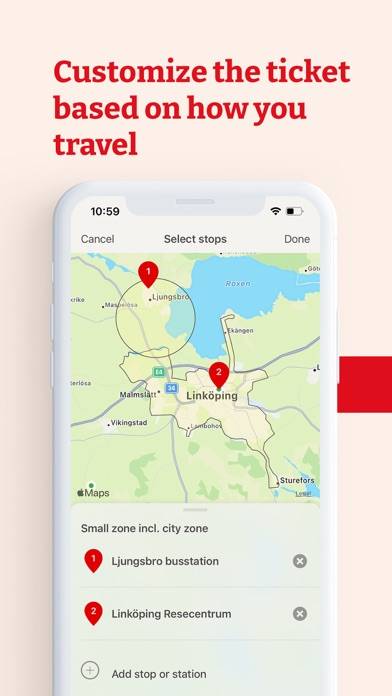 Östgötatrafiken App skärmdump