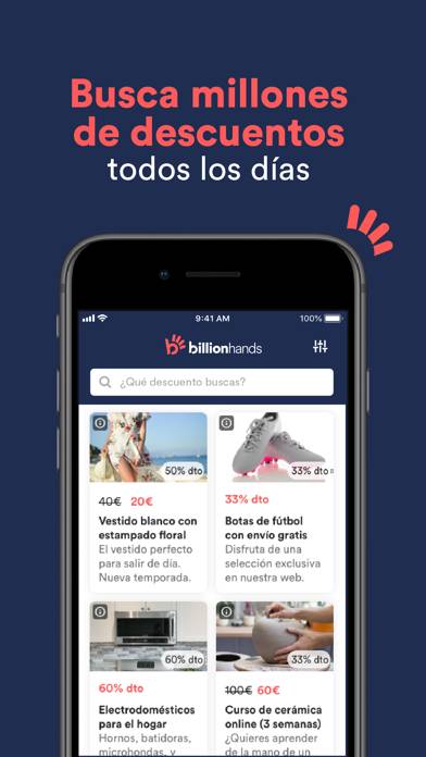Cupones descuento BILLIONHANDS Captura de pantalla de la aplicación