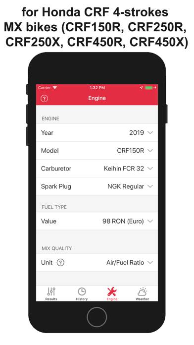 Jetting for Honda CRF 4T Moto Capture d'écran de l'application #3