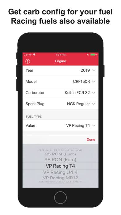Jetting for Honda CRF 4T Moto App screenshot #4