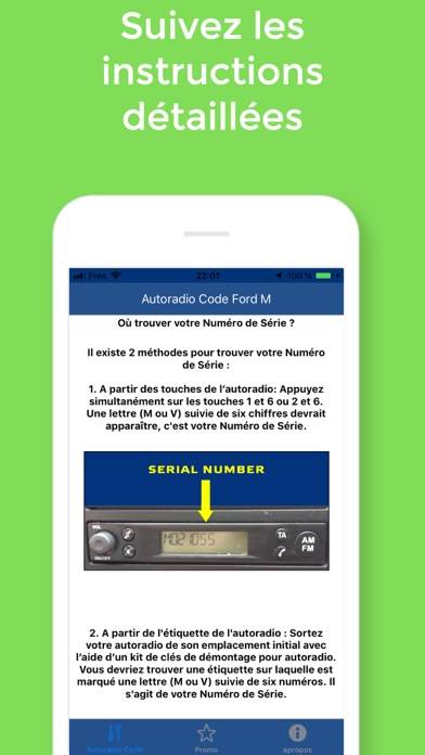 Autoradio Code for Ford M Capture d'écran de l'application