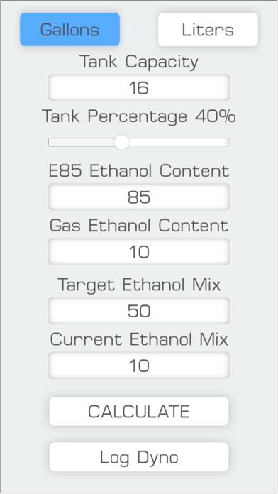 E85 Mix Ethanol Calculator App screenshot #1