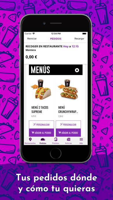 Taco Bell España Captura de pantalla de la aplicación