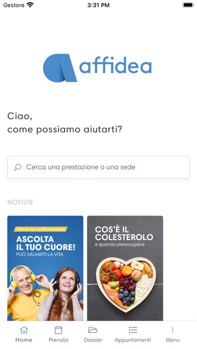 Affidea Connect Italy Schermata dell'app