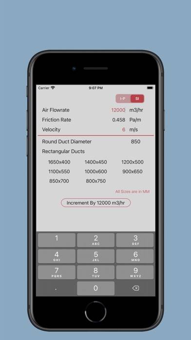 Ductulator Duct Sizing Captura de pantalla de la aplicación