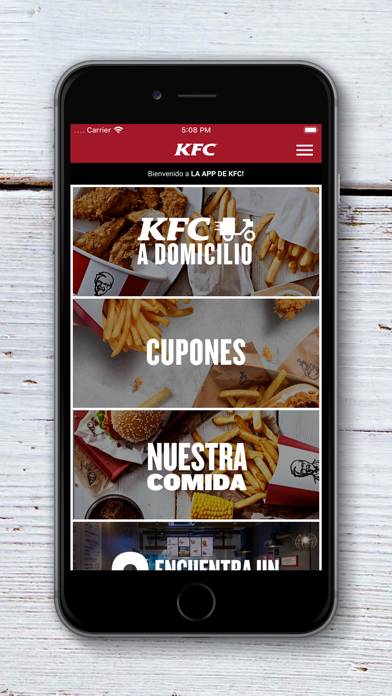 KFC España #PolloPollo Captura de pantalla de la aplicación