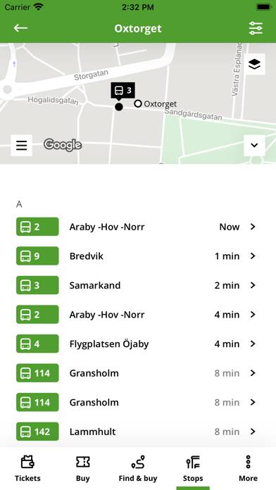 Länstrafiken Kronoberg App skärmdump