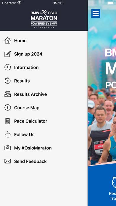 BMW Oslo Maraton App skärmdump