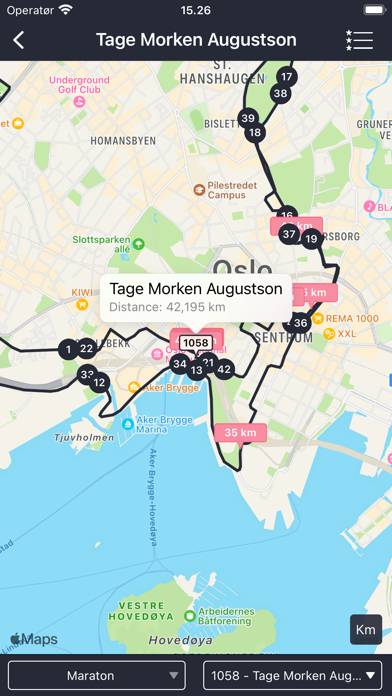 BMW Oslo Maraton App skärmdump