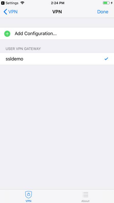 FortiClient VPN captura de pantalla