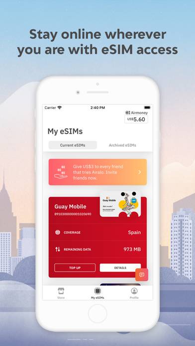 Airalo: eSIM Travel & Internet Schermata dell'app #4