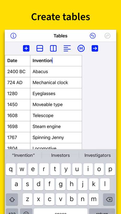 Markdown Tables Schermata dell'app #1