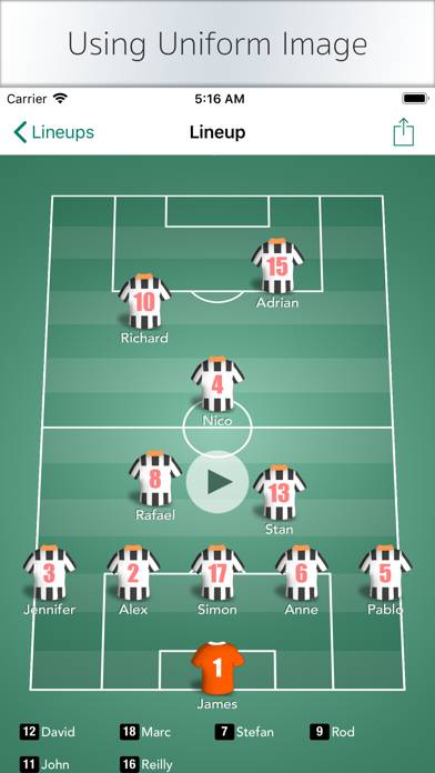 LineupMovie for Soccer Schermata dell'app #1