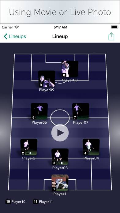 LineupMovie for Soccer Schermata dell'app #3