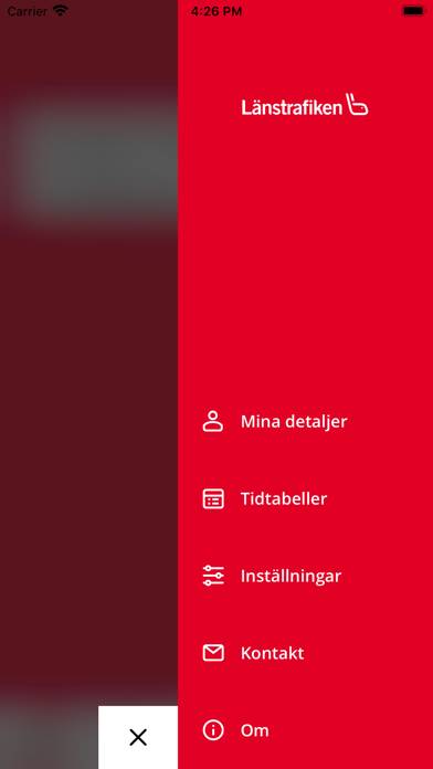 Jönköpings Länstrafik App skärmdump