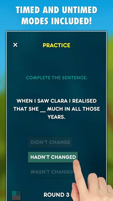 Past Tenses Grammar Test PRO game screenshot