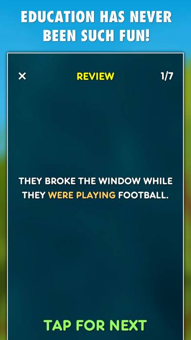 Past Tenses Grammar Test PRO game screenshot