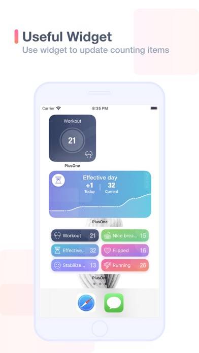 PlusOne: Track habits with fun App screenshot #1