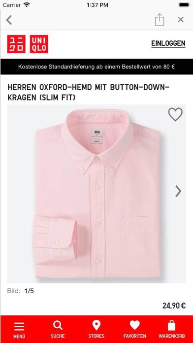 Uniqlo De Bildschirmfoto #1