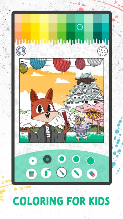 Coloring Fun with Fox & Sheep Captura de pantalla de la aplicación #1