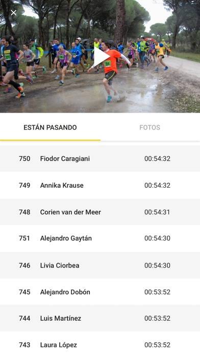 Runvasport Live Captura de pantalla de la aplicación