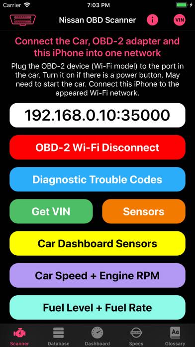 OBD for Nissan Captura de pantalla de la aplicación #1