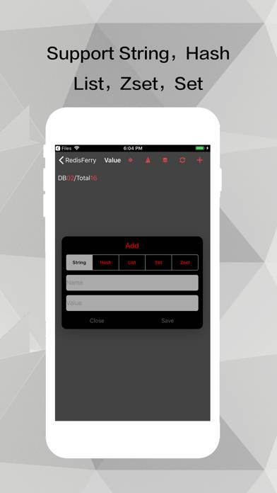 RedisFerry-Redis Client Schermata dell'app